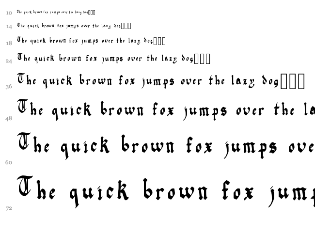 Quadrata Preciosa font waterfall